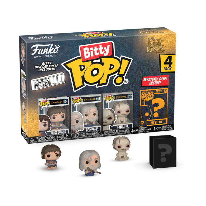 Funko Pop! The Lord of the Rings - Frodo, Gandalf, Gollum & Mystery Bitty - 4-Pack