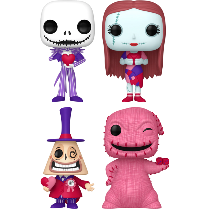 Funko Pop! The Nightmare Before Christmas - Halloween Town Valentines Bundle - (Set of 4)