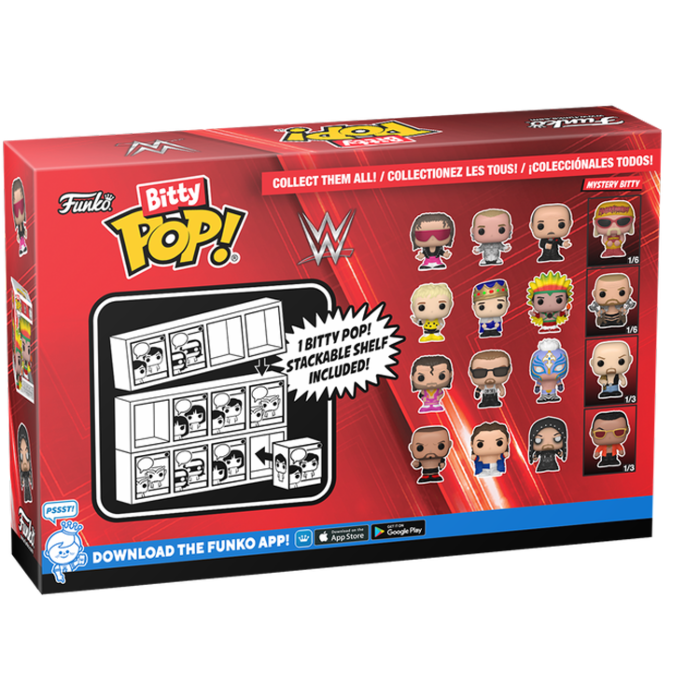 Funko Pop! WWE - Razor Ramon, Diesel, Rey Mysterio & Mystery Bitty Series 03 - (4 Pack)