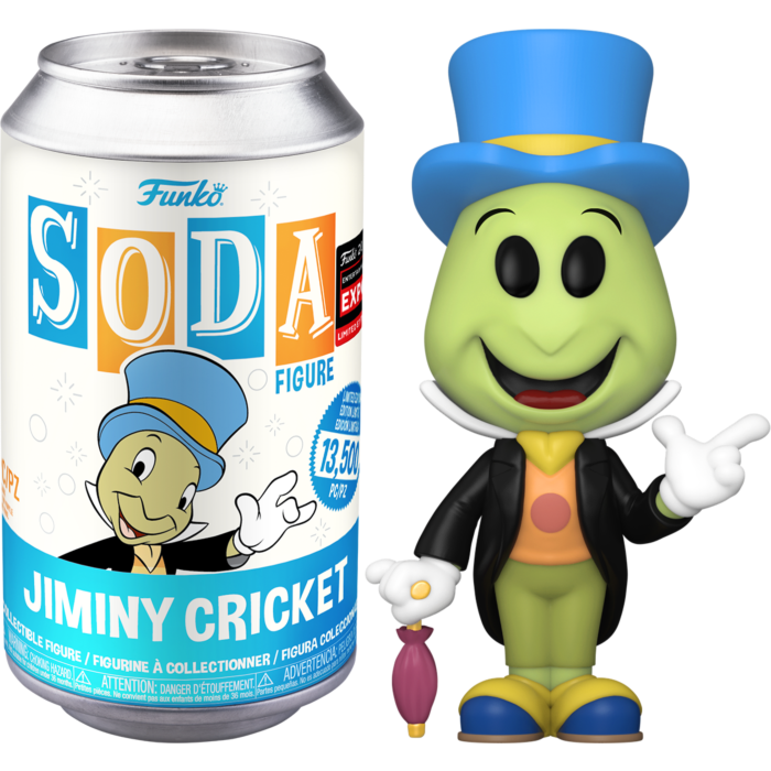 Funko - Pinocchio (1940) - Jiminy Cricket SODA Vinyl Figure (2024 Entertainment Expo Convention Exclusive)