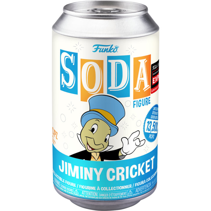 Funko - Pinocchio (1940) - Jiminy Cricket SODA Vinyl Figure (2024 Entertainment Expo Convention Exclusive)
