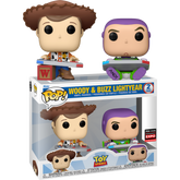 Funko Pop! - Toy Story - Woody & Buzz Lightyear Gaming - 2-Pack (2024 Entertainment Expo Convention Exclusive)