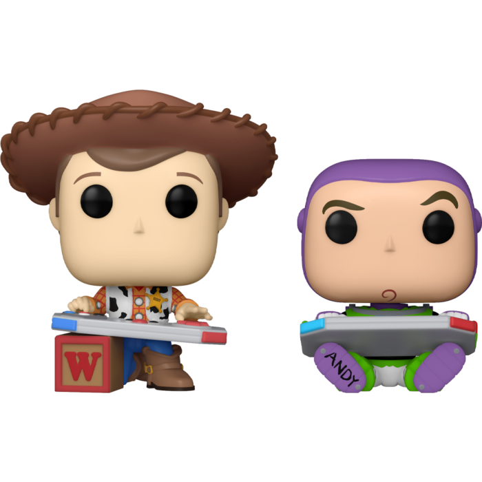 Funko Pop! - Toy Story - Woody & Buzz Lightyear Gaming - 2-Pack (2024 Entertainment Expo Convention Exclusive)
