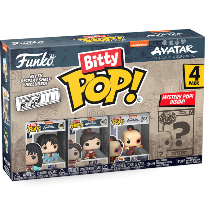 Funko Pop! Avatar - The Last Airbender - Azula, Ty Lee, Zuko & Mystery Bitty Series 02  - (4-Pack)