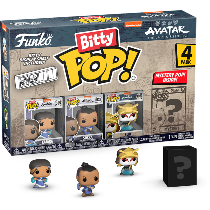 Funko Pop! Avatar - The Last Airbender - Katara, Sokka, Suki & Mystery Bitty Series 04  - (4-Pack)