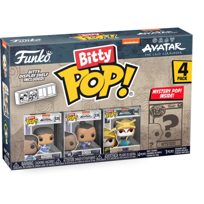 Funko Pop! Avatar - The Last Airbender - Katara, Sokka, Suki & Mystery Bitty Series 04  - (4-Pack)