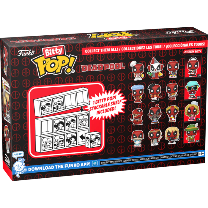 Funko Pop! Deadpool - Deadpool (Backyard Griller), Deadpool (Clown), Deadpool (Bedtime) & Mystery Bitty - 4-Pack