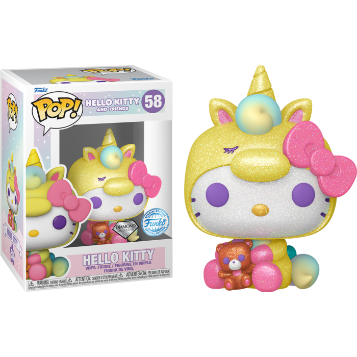 Funko Pop! Hello Kitty - Hello Kitty Unicorn Diamond Glitter #58 - Real Pop Mania
