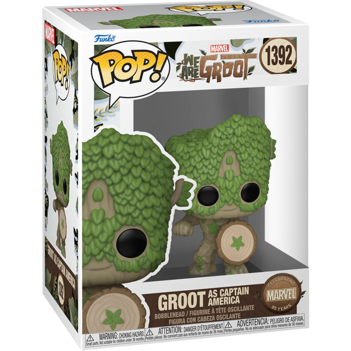Funko Pop! Marvel 85th Anniversary - We Are Groot - Groot as Captain America #1392