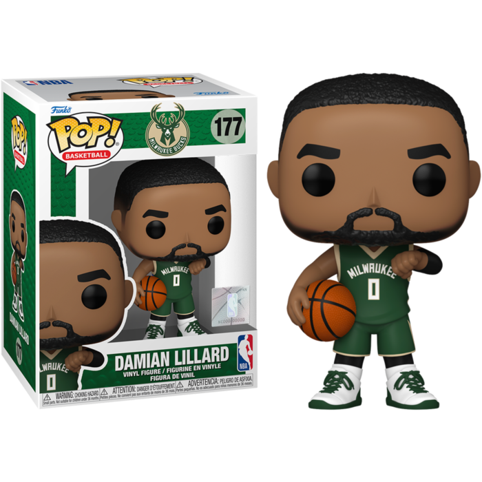 Funko Pop! NBA Basketball - Damian Lillard Milwaukee Bucks #177