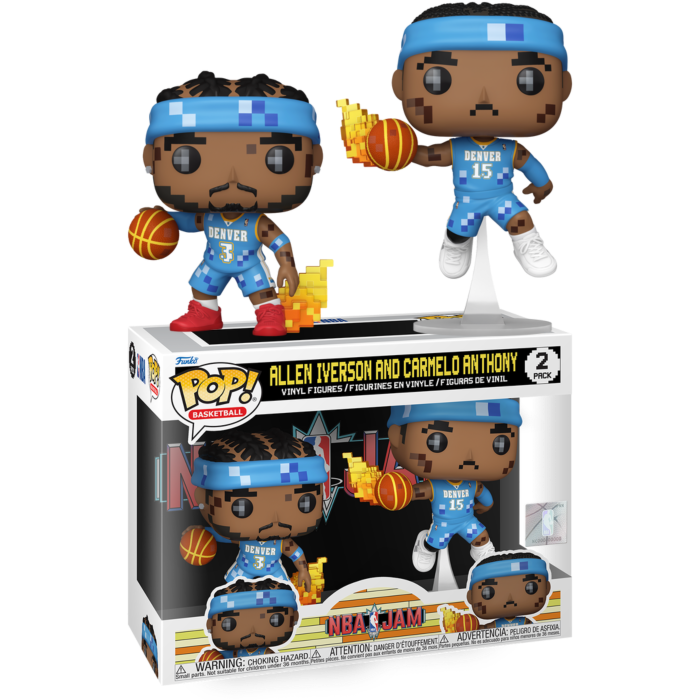 Funko Pop! NBA Basketball: Jam Allen Iverson Carmelo Anthony 8-Bit