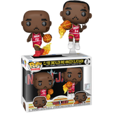 Funko Pop! NBA Basketball: Jam - Clyde Drexler & Hakeem Olajuwon 8-Bit - 2-Pack