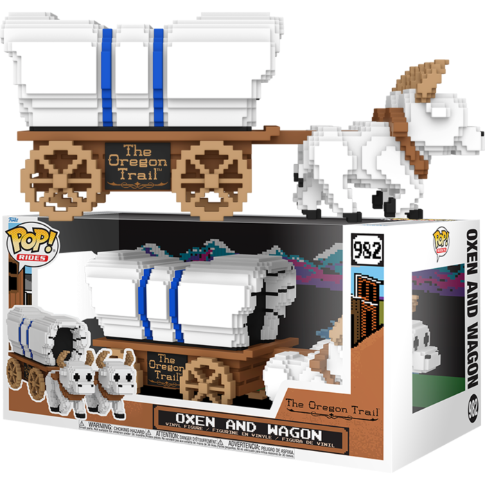 Funko Pop! Rides - The Oregon Trail - Oxen & Wagon 8-Bit #982