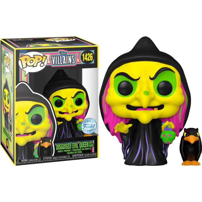 Funko Pop! Snow White (1937) - Disguised Evil Queen with Raven Blacklight #1426