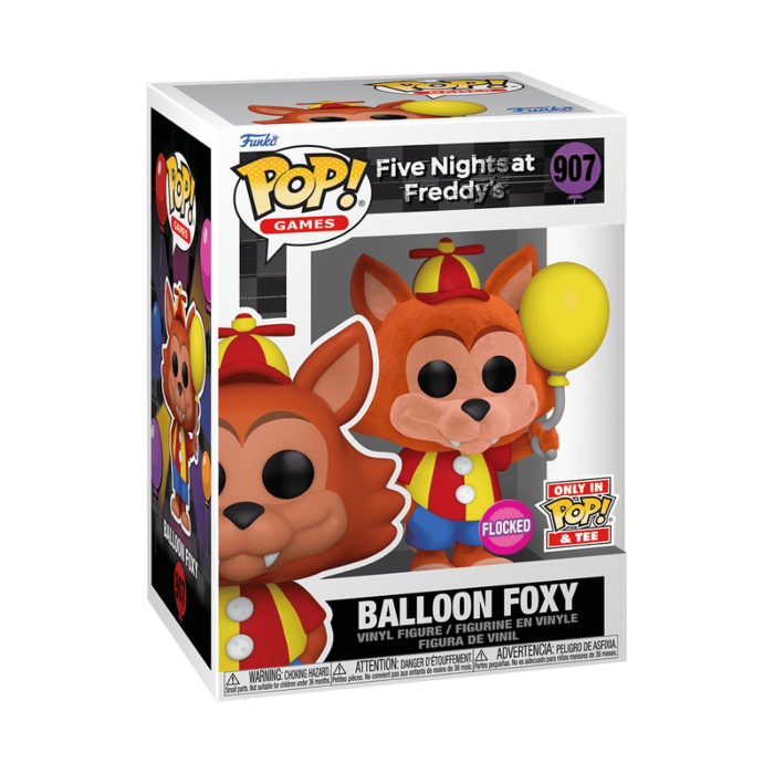 Funko Pop! Five Night's at Freddy’s - Balloon Foxy Flocked - Vinyl Figure & T-Shirt Box Set