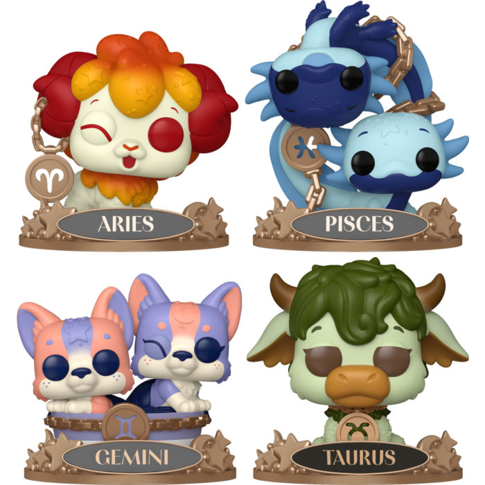 Funko Pop! Zodiac - Aries, Pisces, Gemini & Taurus - Bundle (Set of 4) - Real Pop Mania