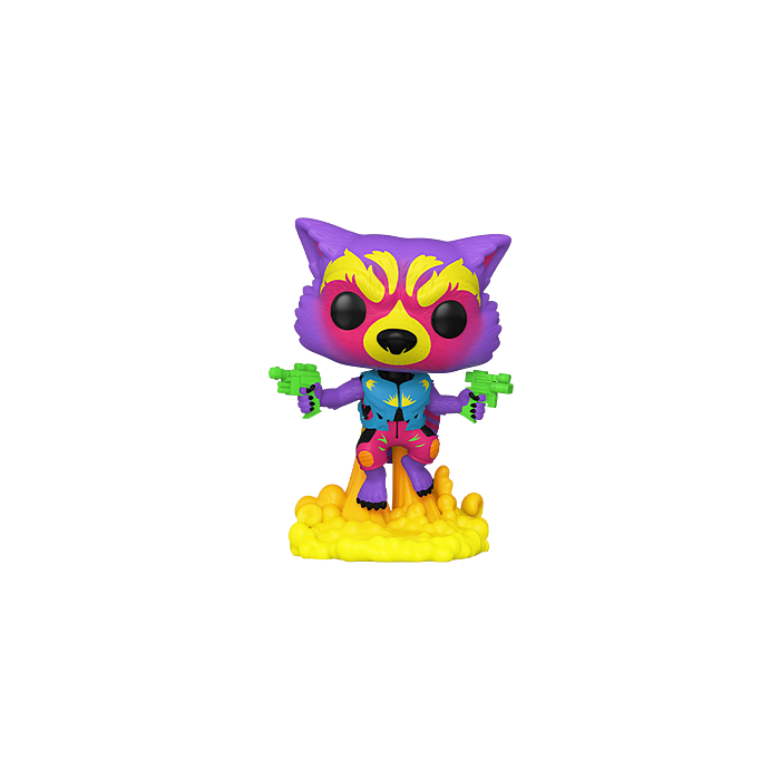 Funko Pop! Guardians of the Galaxy: Vol 2 - Star-Lord, Gamora, Groot & Rocket Raccoon Blacklight - 4-Pack