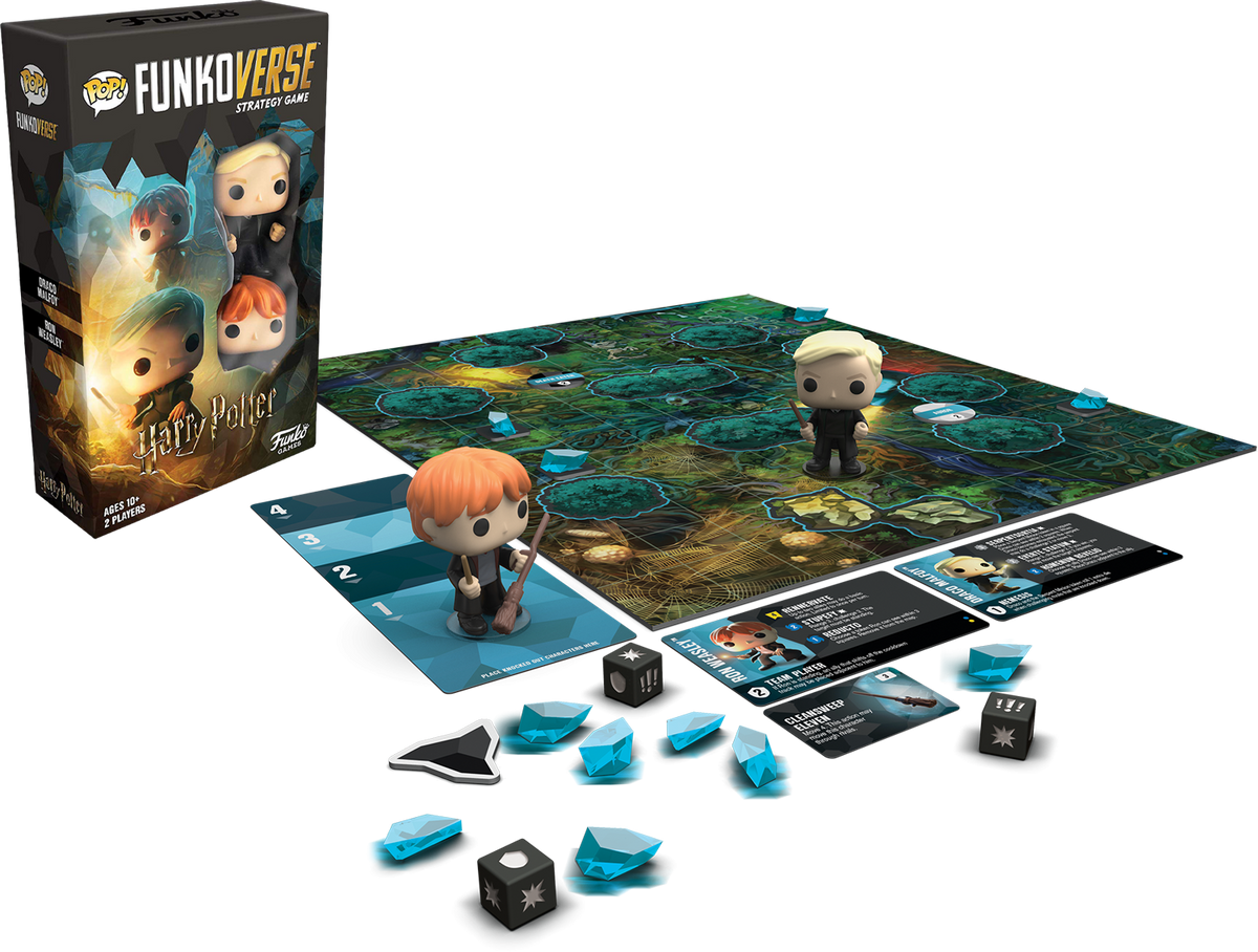 Funkoverse - Harry Potter - Ron Weasley & Draco Malfoy Pop! - Strategy Game 2-Pack - The Amazing Collectables