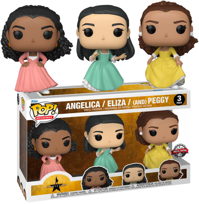 Funko Pop! Hamilton - Angelica, Eliza and Peggy Schuyler Sisters - 3-P