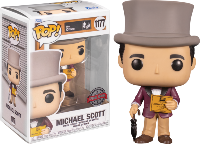 Funko Pop! The Office - Michael Scott with Golden Ticket #1177 - Real Pop Mania