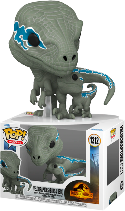 Funko Pop! Jurassic World: Dominion - Velociraptors Blue & Beta #1212 - Real Pop Mania