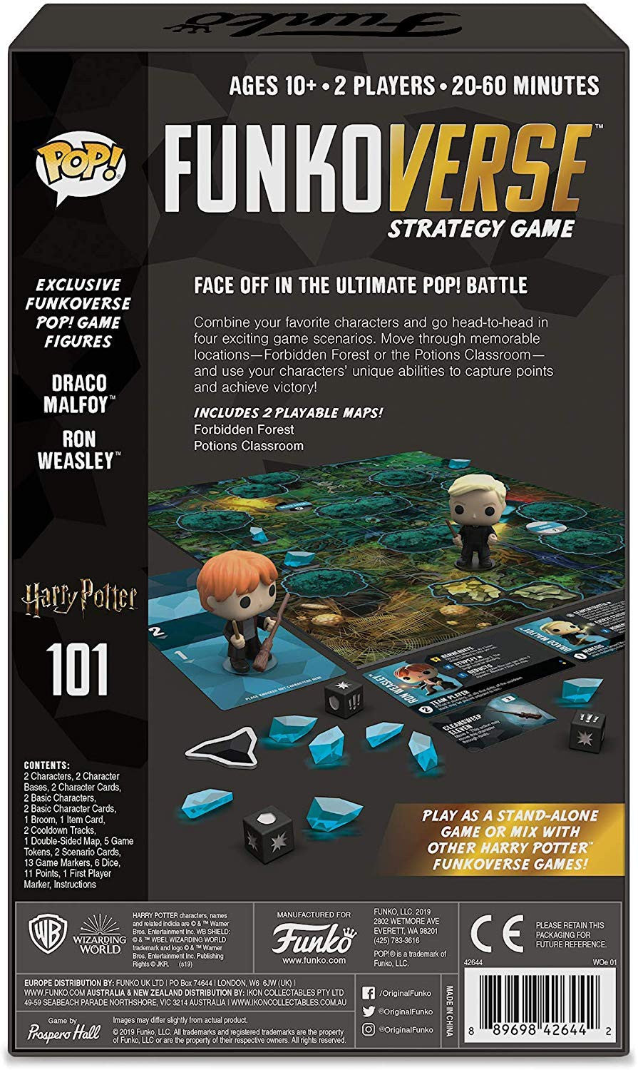 Funkoverse - Harry Potter - Ron Weasley & Draco Malfoy Pop! - Strategy Game 2-Pack - The Amazing Collectables