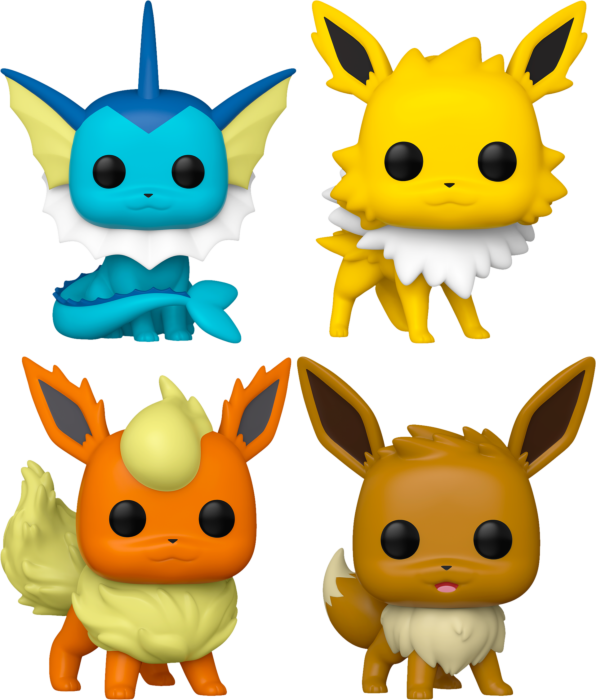 Funko Pop! Pokemon - Will The Real Slim Eevee, Please Stand Up - Bundle (Set of 4) - Real Pop Mania