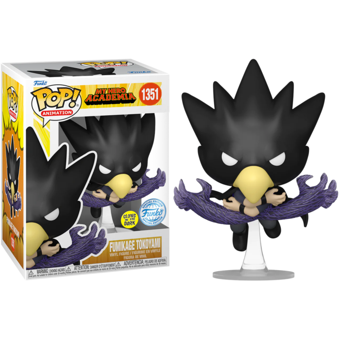 Funko Pop! My Hero Academia: Season 5 - Fumikage Tokoyami in Fallen Angel Form Glow in the Dark #1351