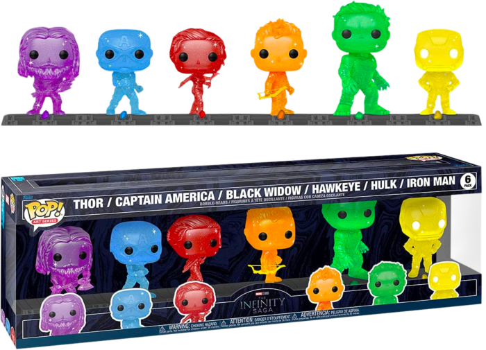 Funko Pop! Avengers 4: Endgame - The Avengers Infinity Stones Artist Series 6-Pack with Collector Base - Real Pop Mania