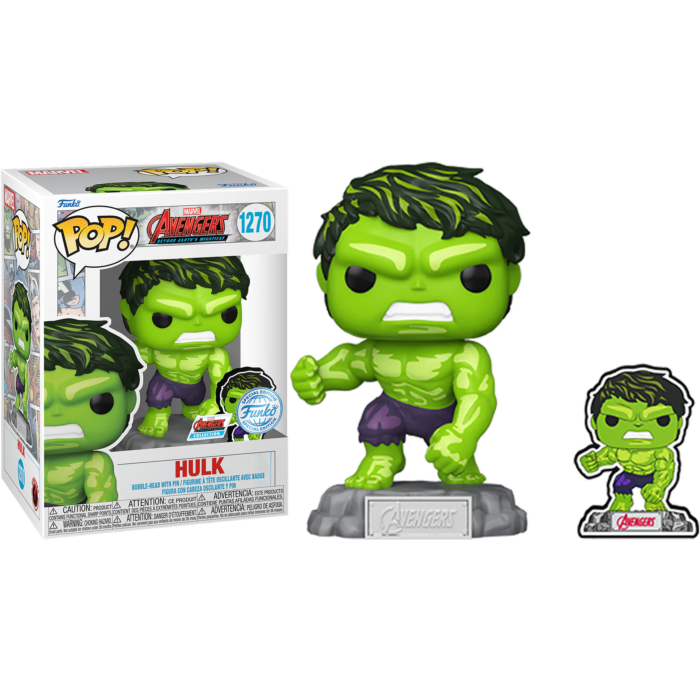 Funko Pop! Avengers: Beyond Earth's Mightiest - Hulk 60th Anniversary with Enamel Pin #1270