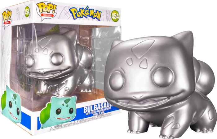 Funko Pop! Pokemon - Bulbasaur 25th Anniversary Silver Metallic 10" #454