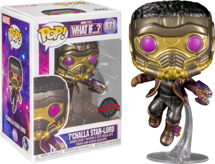 Funko Pop! Marvel: What If… - T'Challa Star-Lord Metallic #871