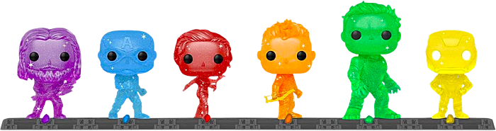 Funko Pop! Avengers 4: Endgame - The Avengers Infinity Stones Artist Series 6-Pack with Collector Base - Real Pop Mania