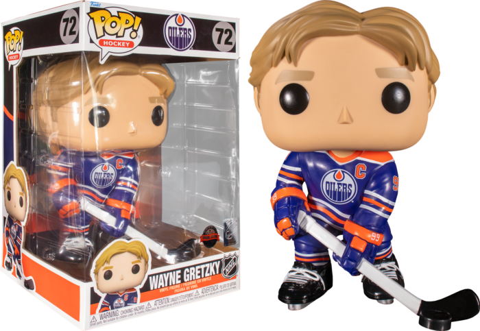 Funko Pop! NHL Hockey - Wayne Gretzky Edmonton Oilers Blue Jersey 10" #72 - Real Pop Mania
