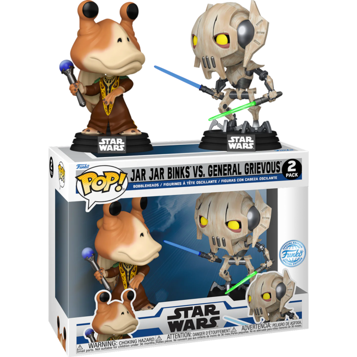Funko Pop! Star Wars: The Clone Wars - Jar Jar Binks vs General Grievous - 2-Pack