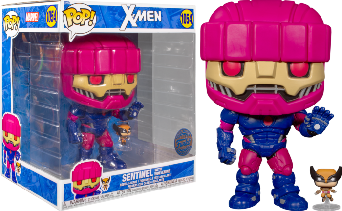 Funko Pop! X-Men - Sentinel with Wolverine 10" Jumbo #1054 - Chase Chance