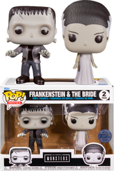 Funko Pop! Bride of Frankenstein (1935) - The Monster & The Bride Black & White - 2-Pack