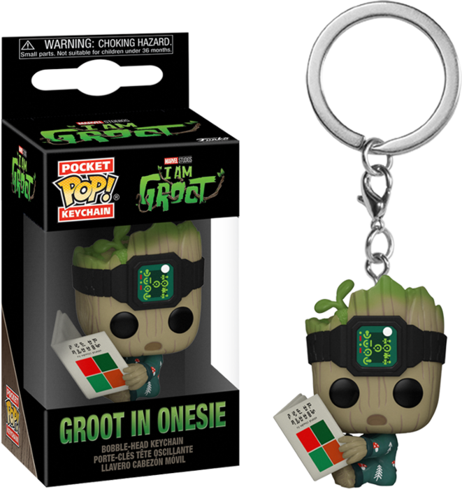 Funko Pocket Pop! Keychain - I Am Groot (2022) - Groot in Onesie with