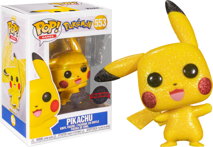 Funko Pop Pokemon Pikachu Waving Diamond Glitter 553