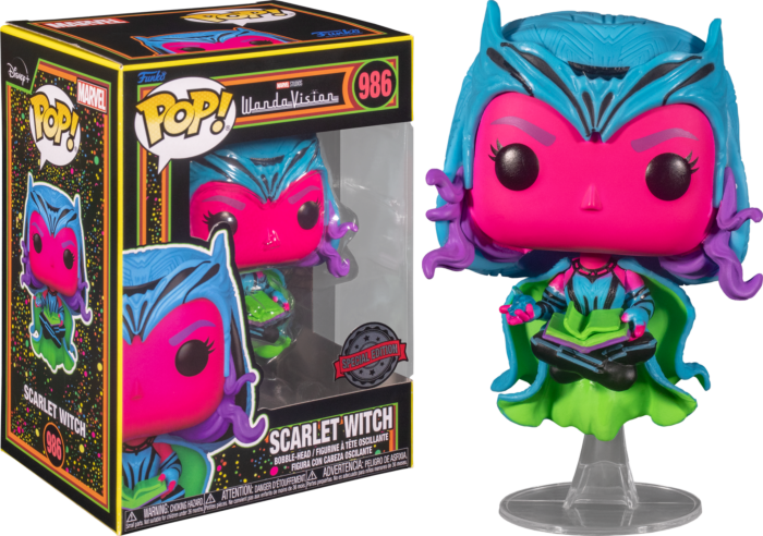 Funko Pop! WandaVision - Scarlet Witch with Darkhold Book Blacklight #986 - Real Pop Mania