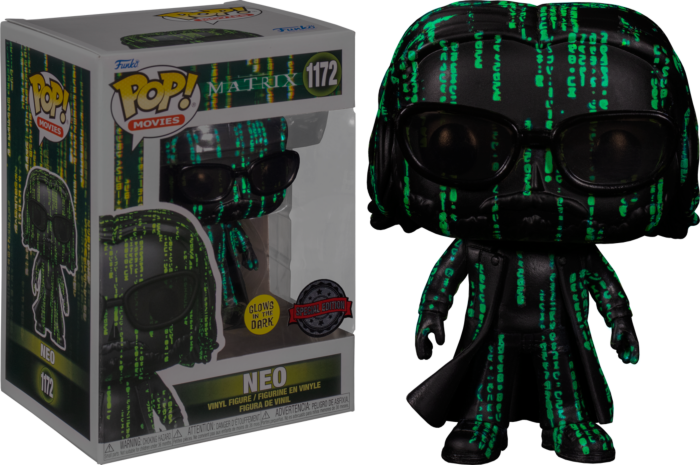 Funko Pop! The Matrix Resurrections - Neo in Matrix Glow in the Dark #1172 - Real Pop Mania