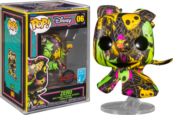 Funko Pop! The Nightmare Before Christmas - Zero Blacklight Artist Series with Pop! Protector #06 - Real Pop Mania