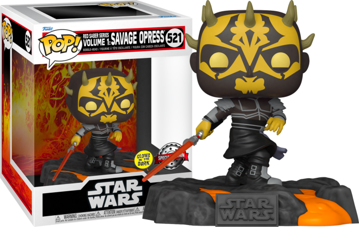 Funko Pop! Star Wars: Red Saber Series Volume 1 - Savage Opress Glow in the Dark Deluxe #521