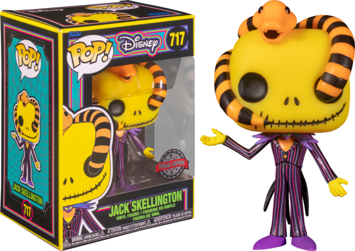 Funko Pop! The Nightmare Before Christmas - Jack Skellington with Snake Blacklight #717