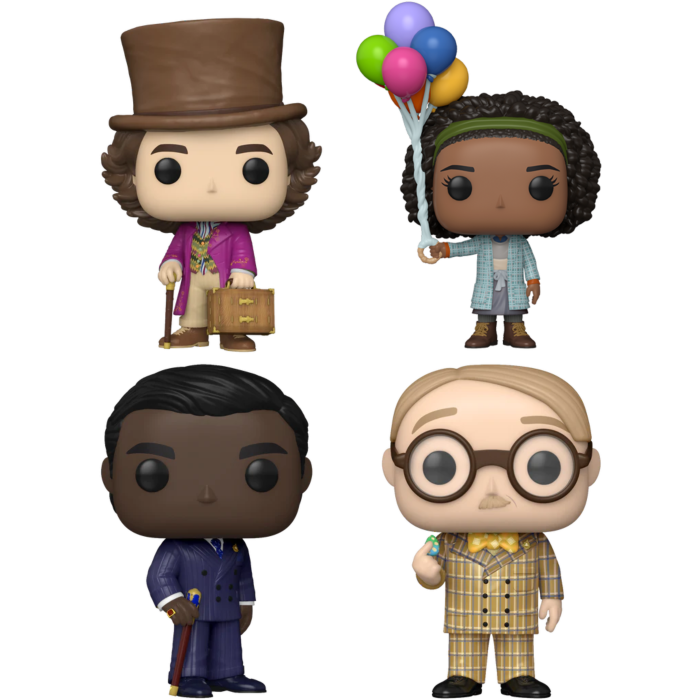 Funko Pop! Wonka (2023) - Noodle, Slugworth, Prodnose & Willy Wonka - Bundle (Set of 4) - Real Pop Mania