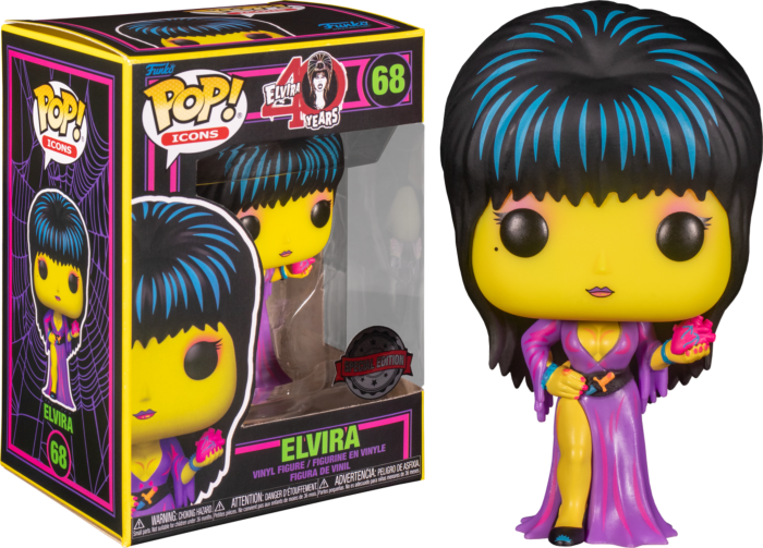 Funko Pop! Elvira: Mistress of the Dark - Elvira Blacklight #68 - Real Pop Mania
