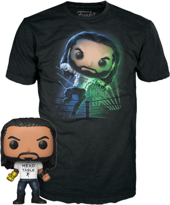 Funko Pop! WWE - Roman Reigns - Vinyl Figure & T-Shirt Box Set - Real Pop Mania