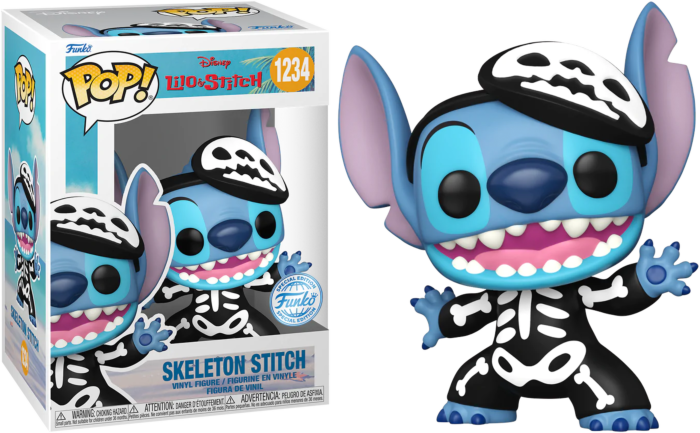 Funko Pop Lilo Stitch Skeleton Stitch 1234 Chase Chance
