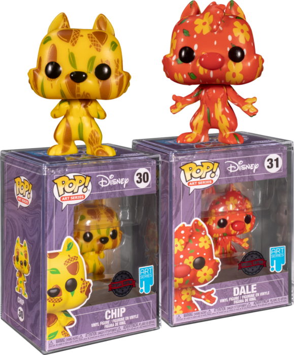 Funko Pop! Chip 'n' Dale: Rescue Rangers - Chip & Dale Artist Series with Pop! Protector - Bundle (Set of 2) - Real Pop Mania