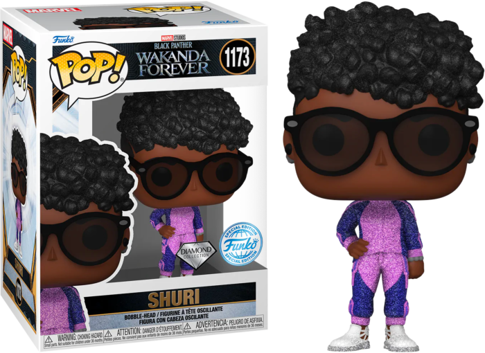 Funko Pop! Black Panther 2: Wakanda Forever - Shuri with Sunglasses Diamond Glitter #1173 - Real Pop Mania